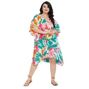 Tropical Floral V-Neck Tunic